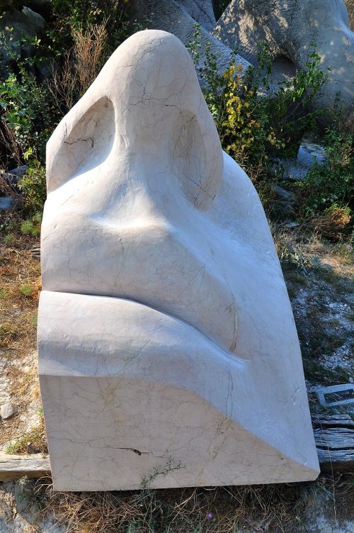 statue facial carving