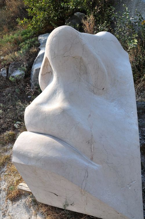 statue facial carving
