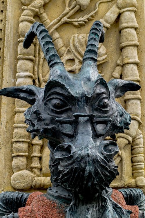 statue goat ram