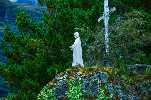 statue  mountain  landscape