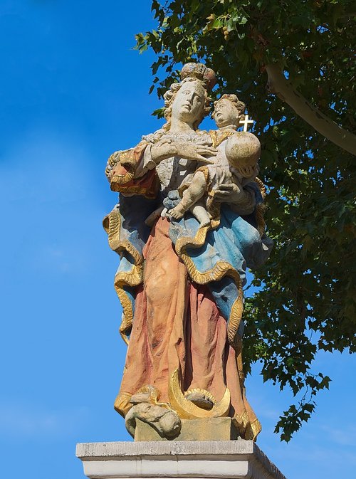 statue  stone  colorful