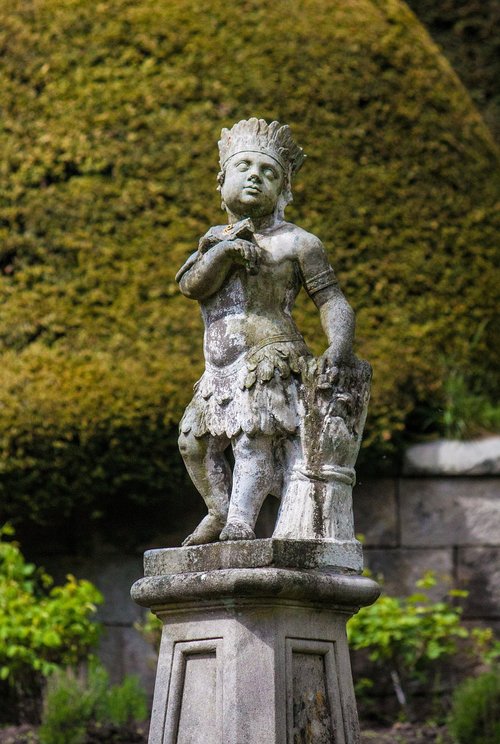 statue  garden  stately home