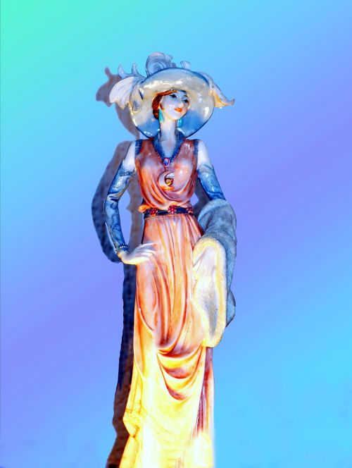 statue girl woman