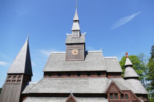 stave church wooden roof ornaments