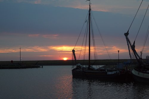 stavoren  netherlands  sunset