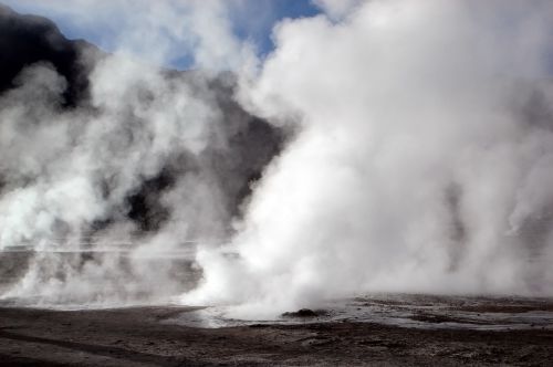 steam clouds landscape