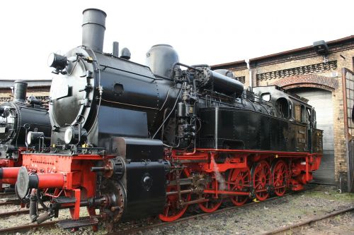 steam locomotive locomotive shed railway
