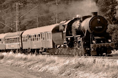 steam locomotive  train  railway