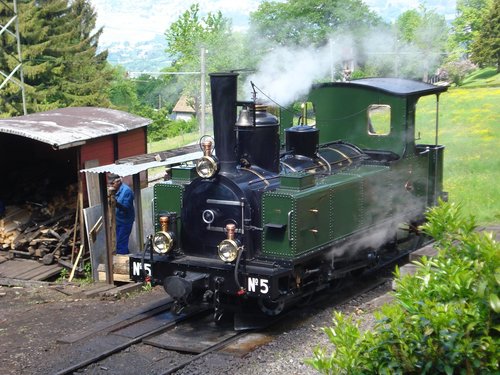 steam locomotive  chamby on blonay  museum