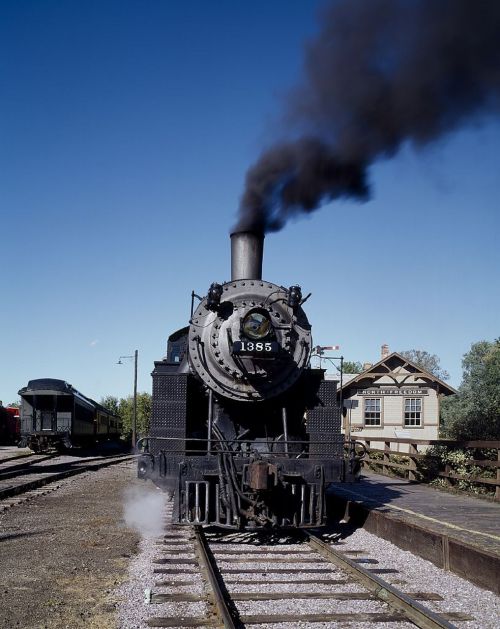 steam locomotive smoke railway