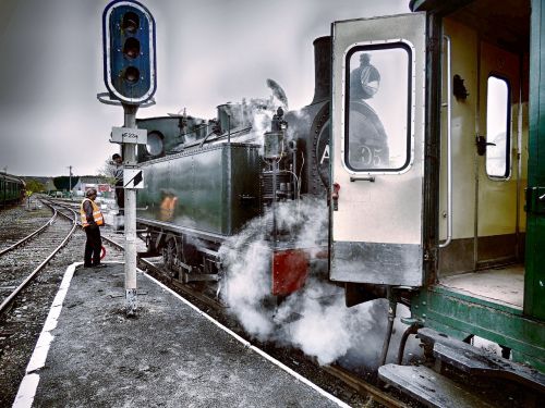 steam train steam rails