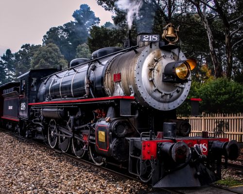 steam train railway black