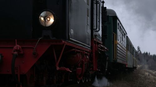 steam train easter train light in the dark