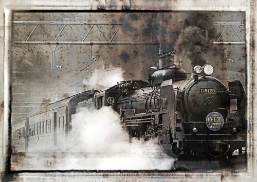 steam train locomotive ancient