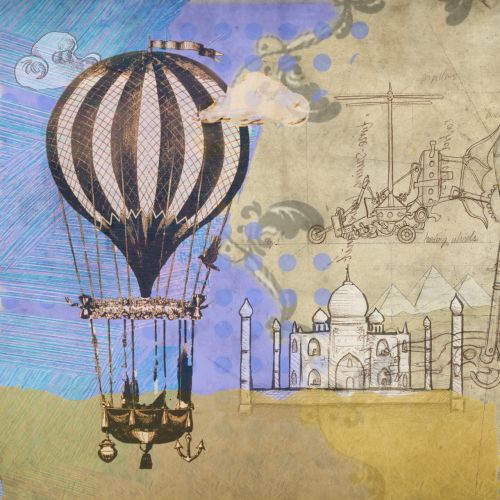 hot air balloon steampunk balloon