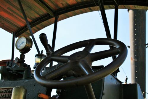 Steering Wheel Of Steam Engine