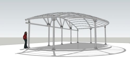 steel canopy leksand