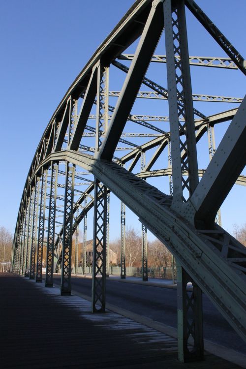 steel bridge arch bridge hall