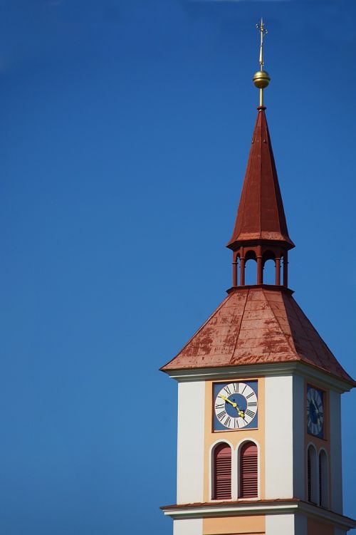 steeple clock tower church clock