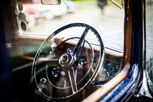 steering wheel vintage vehicle