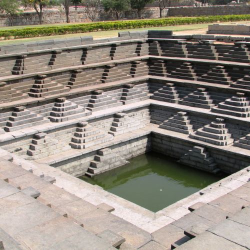 step well unesco heritage site hampi