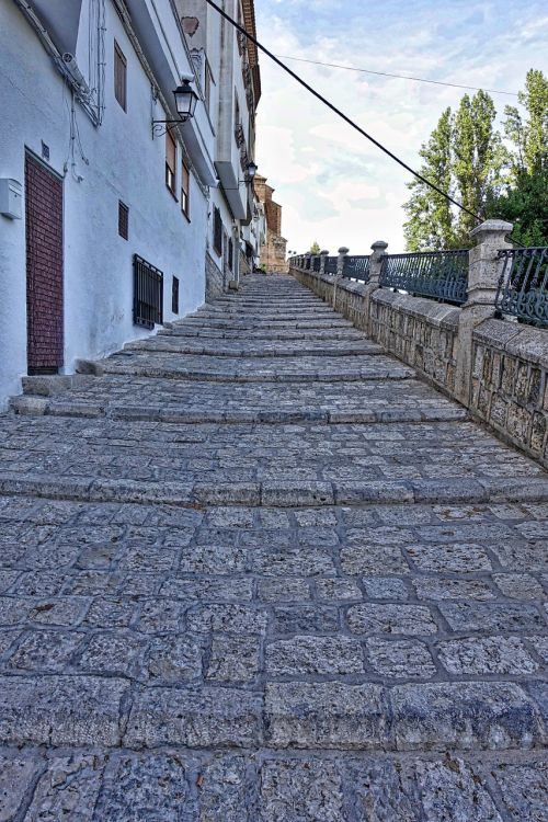 steps lane cobblestones