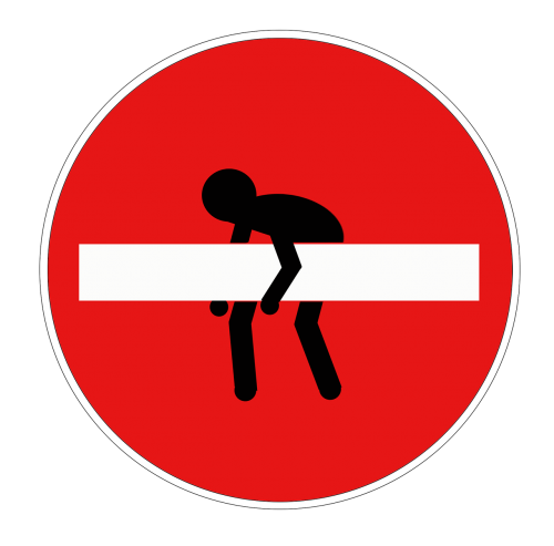 stick figure road sign traffic sign