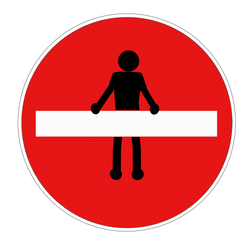 stick figure road sign traffic sign