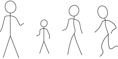 stick figures family people