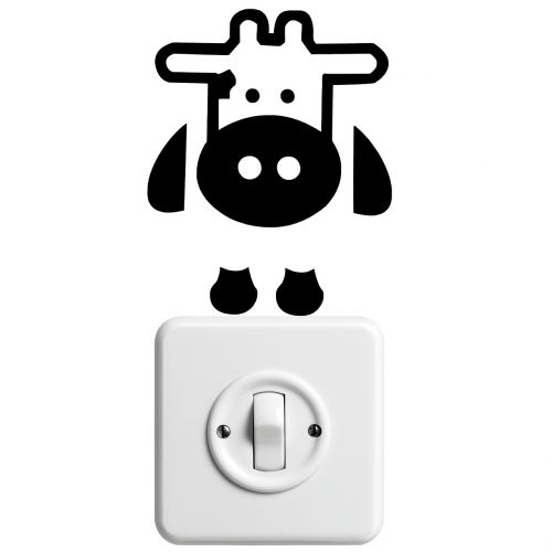 sticker cow hello