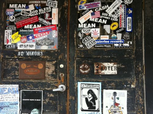 sticker worn door