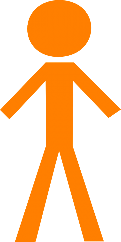 stickman person orange