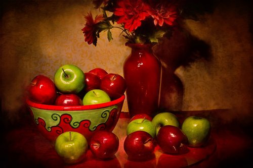 still life  apples  fruit