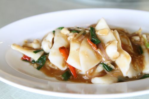 stir fried squid chinese dishes food