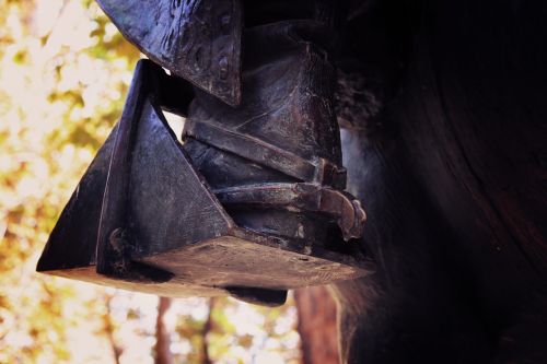 stirrup rider equestrian sculpture