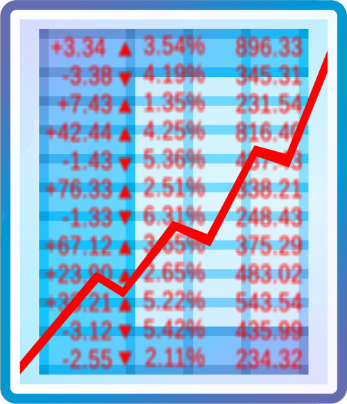 stock exchange trend curve