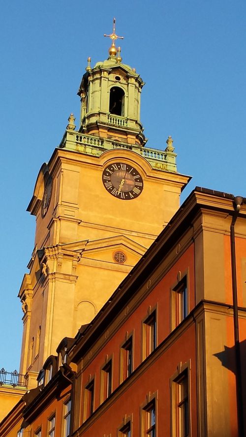 stockholm church sun