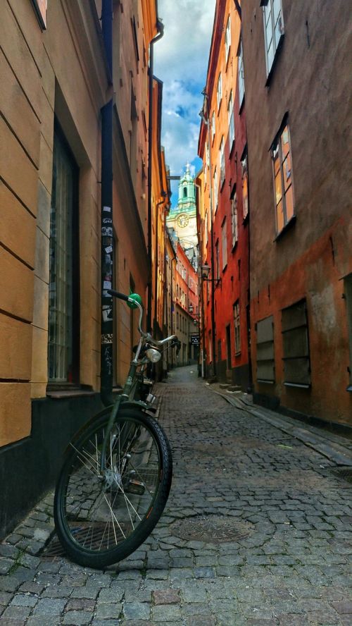 stockholm gamla stan bicicle
