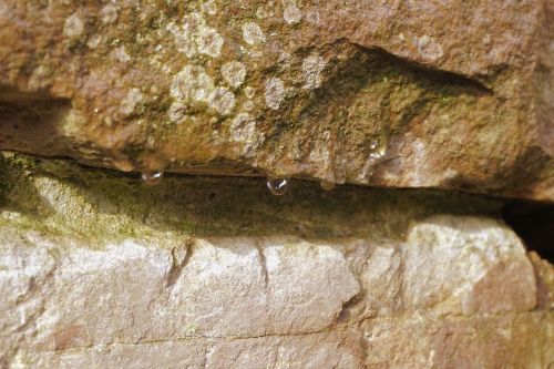 stone rock drop of water