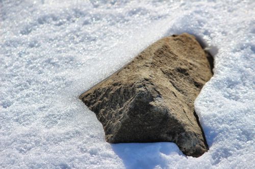 stone snow-covered snow