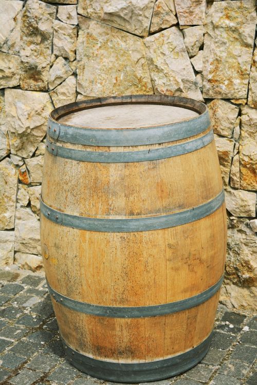 stone barrel wood