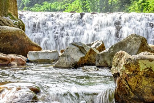 stone waterfall nature