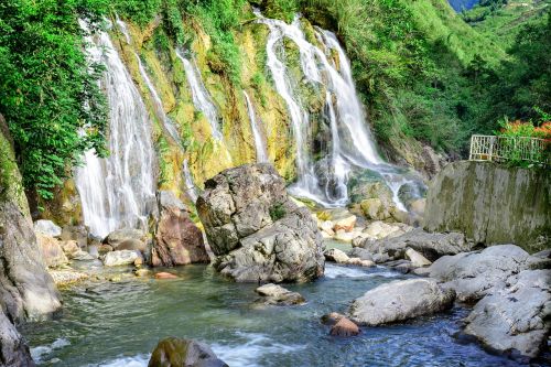 stone waterfall nature