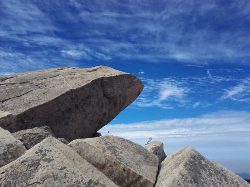 stone blue sky the clouds