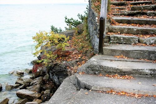 stone stairs morning