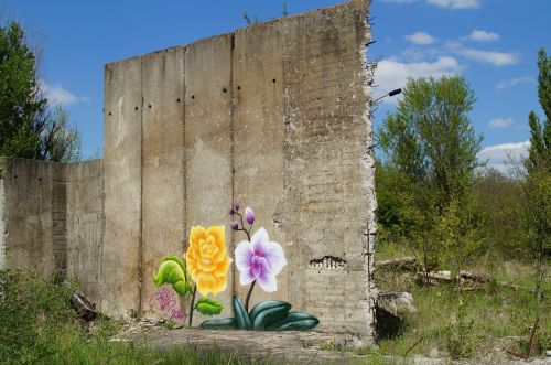 stone garden flower