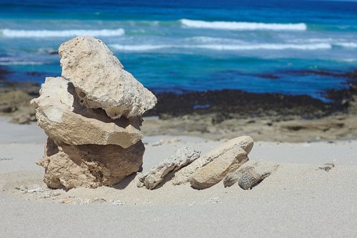 stone  stack  sand