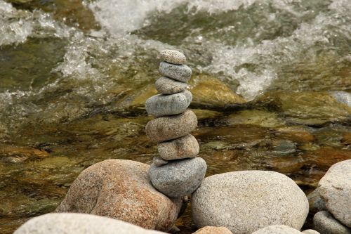 stones pebbles water