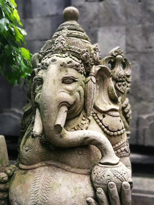 stone  elephant  ganesha