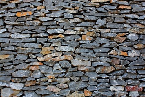 the wall rock stone walls